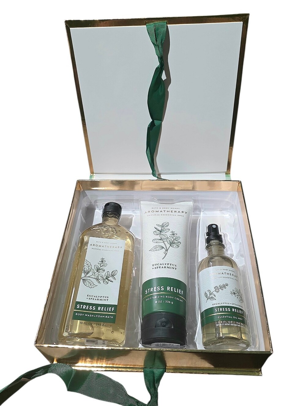EUCALYPTUS SPEARMINT AROMATHERAPY GIFT BOX BY BATH & BODY WORKS WASH CREAM MIST
